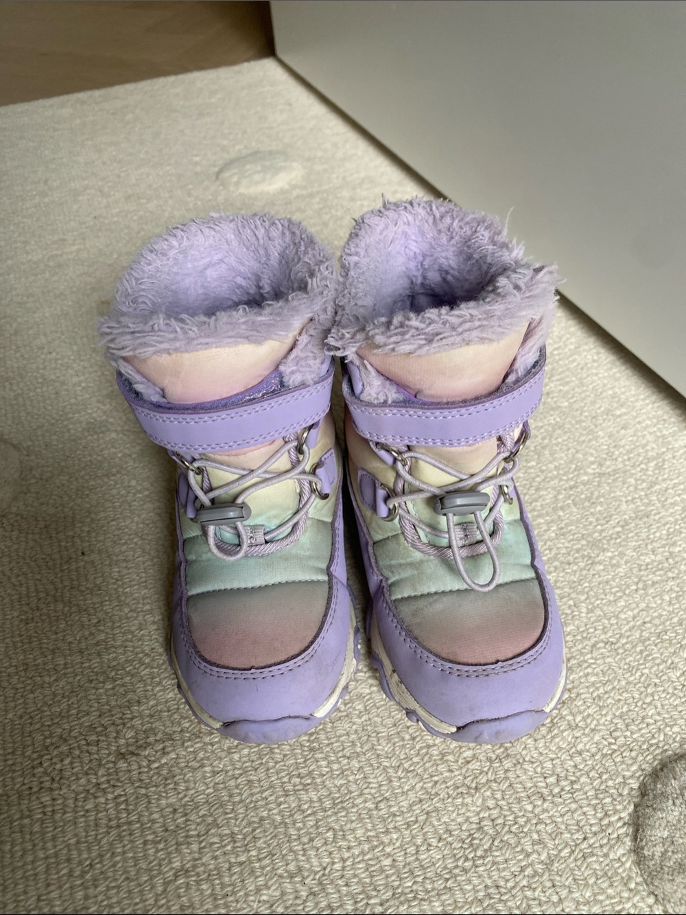 Toddler Girls' Lavender Tie-Dye Fleece-Lined Winter Boots